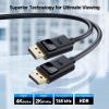 imageCable Matters 4K DisplayPort to DisplayPort Cable  6ft Supports up to 4K60Hz 2K144Hz Male to Male Computer Monitor Cable DP Cord Black6 Feet