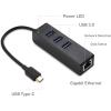 imageCable Matters 4in1 USB C Hub Ethernet Support Gigabit Network USB C Ethernet Hub Thunderbolt LAN Adapter with 101001000Mbps Network Black