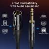 imageCable Matters 635mm 14 Inch TRS to XLR Cable  10ft Male to Male XLR to TRS Cable Black  Not for Microphone Use10 ft