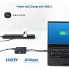 imageCable Matters 7in1 USB C Hub with Triple Display HDMI DisplayPort VGA 2x USB 30 Gigabit Ethernet 100W Charging  Thunderbolt 4 USB 4 USB4 Compatible with MacBook Pro Dell XPS Surface Pro