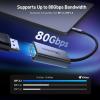 imageCable Matters 80Gbps Unidirectional USB C to DisplayPort 21 Adapter 16K60Hz 8K240Hz 4K960Hz and HDR Thunderbolt 54 USB4 Compatible with VR Headset MacBook Pro iPad Pro XPS Surface Pro