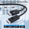 imageCable Matters 8K DisplayPort to HDMI 21 Cable  6ft with 4K 240Hz  8K 60Hz Unidirectional Display Port to HDMI 21 Cable Supports RTX4080 RX7900 Not Work with PS5Xbox No VRR Support