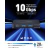 imageCable Matters 8in1 Portable 40Gbps Dual HDMI USB4 Hub USB 4 Dock with 2X 4K60Hz or 1x 4K120Hz  8K30Hz 100W PD Gigabit Ethernet Compatible with Thunderbolt 4 macOSs Display Limitation