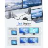 imageCable Matters 8in1 Portable 40Gbps USB4 Hub USB 4 Dock Dual DisplayPort 4K60Hz Single DP 4K240Hz8K60Hz 100W PD Gigabit Ethernet Limited macOS Display Support Thunderbolt 4 Compatible