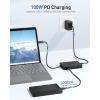 imageCable Matters 8in1 Portable 40Gbps USB4 Hub USB 4 Dock Dual DisplayPort 4K60Hz Single DP 4K240Hz8K60Hz 100W PD Gigabit Ethernet Limited macOS Display Support Thunderbolt 4 Compatible