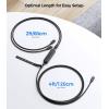 imageCable Matters Braided 2in1 USB C to USB C Cable  6ft 140W Smart Power Allocation for Laptops and Phones Supports Charging ampamp Data Transfer USB C Power Splitter Works with MacBook iPad iPhone