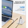 imageCable Matters Braided 2in1 USB C to USB C Cable  6ft 140W Smart Power Allocation for Laptops and Phones Supports Charging ampamp Data Transfer USB C Power Splitter Works with MacBook iPad iPhone