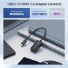 imageCable Matters Braided Aluminum USB C to HDMI Adapter Support 4K 60Hz 2K 144Hz and HDR HDMI to USB C Adapter in Matte Black for iPhone 1615 Pro Max Plus MacBook Pro Dell XPS Surface ProBlack