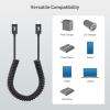 imageCable Matters Coiled USB C to USB C Cable 14 Feet Up to 60W Charging 480Mbps Data Transfer Compatible with Apple CarPlay Android Auto USBC Charger Cable for iPhone 1615 Galaxy S242Pack