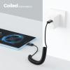 imageCable Matters Coiled USB C to USB C Cable 14 Feet Up to 60W Charging 480Mbps Data Transfer Compatible with Apple CarPlay Android Auto USBC Charger Cable for iPhone 1615 Galaxy S242Pack