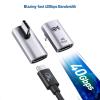 imageCable Matters ComboPack 40Gbps Right Angle USBC Adapter Kit Up to 4K240Hz Video 240W Charging 40Gbps Data Transfer 90 Degree USB C Adapter Compatible with Thunderbolt 4 iPhone 16 Steam DeckCombo  Vertical