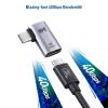 imageCable Matters ComboPack 40Gbps Right Angle USBC Adapter Kit Up to 4K240Hz Video 240W Charging 40Gbps Data Transfer 90 Degree USB C Adapter Compatible with Thunderbolt 4 iPhone 16 Steam DeckFlat Right Angle