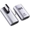 imageCable Matters ComboPack 40Gbps Right Angle USBC Adapter Kit Up to 4K240Hz Video 240W Charging 40Gbps Data Transfer 90 Degree USB C Adapter Compatible with Thunderbolt 4 iPhone 16 Steam DeckCombo  Vertical