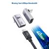imageCable Matters ComboPack 40Gbps Right Angle USBC Adapter Kit Up to 4K240Hz Video 240W Charging 40Gbps Data Transfer 90 Degree USB C Adapter Compatible with Thunderbolt 4 iPhone 16 Steam DeckRight Angle