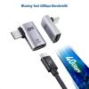 imageCable Matters ComboPack 40Gbps Right Angle USBC Adapter Kit Up to 4K240Hz Video 240W Charging 40Gbps Data Transfer 90 Degree USB C Adapter Compatible with Thunderbolt 4 iPhone 16 Steam DeckCombo  Regular