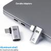 imageCable Matters ComboPack 40Gbps Right Angle USBC Adapter Kit Up to 4K240Hz Video 240W Charging 40Gbps Data Transfer 90 Degree USB C Adapter Compatible with Thunderbolt 4 iPhone 16 Steam DeckFlat Right Angle