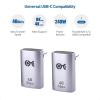 imageCable Matters ComboPack 40Gbps Right Angle USBC Adapter Kit Up to 4K240Hz Video 240W Charging 40Gbps Data Transfer 90 Degree USB C Adapter Compatible with Thunderbolt 4 iPhone 16 Steam DeckRight Angle