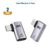 imageCable Matters ComboPack 40Gbps Right Angle USBC Adapter Kit Up to 4K240Hz Video 240W Charging 40Gbps Data Transfer 90 Degree USB C Adapter Compatible with Thunderbolt 4 iPhone 16 Steam DeckFlat Right Angle
