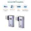 imageCable Matters ComboPack 40Gbps Right Angle USBC Adapter Kit Up to 4K240Hz Video 240W Charging 40Gbps Data Transfer 90 Degree USB C Adapter Compatible with Thunderbolt 4 iPhone 16 Steam DeckFlat Right Angle