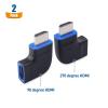 imageCable Matters ComboPack 8K Flat Right Angle HDMI 21 Adapter with HDR Supports 8K60Hz  4K240Hz 270 Degree and 90 Degree HDMI Adapter Black