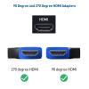 imageCable Matters ComboPack 8K Flat Right Angle HDMI 21 Adapter with HDR Supports 8K60Hz  4K240Hz 270 Degree and 90 Degree HDMI Adapter Black