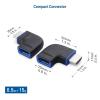 imageCable Matters ComboPack 8K Flat Right Angle HDMI 21 Adapter with HDR Supports 8K60Hz  4K240Hz 270 Degree and 90 Degree HDMI Adapter Black