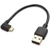 imageCable Matters ComboPack Right Angle USB Cable for TV Stick and Power Bank 6 Inches  90 Degree USB to Micro USB Cable for Roku TV Stick and More