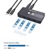 imageCable Matters Dual 4K 60Hz USB C KVM Switch for 2 Computers 2 Monitors Not Work with Desktop PCs or Chromebooks with RF Remote Control HDMI DisplayPort ampamp 4X USB 30 Compatible with Thunderbolt 4