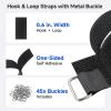 imageCable Matters Hook and Loop Straps with Buckle 30ft Roll with 45 Metal Buckles 06 Inch Wide Adjustable Cable Straps Black06 inches Wide