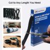 imageCable Matters Hook and Loop Straps with Buckle 30ft Roll with 45 Metal Buckles 06 Inch Wide Adjustable Cable Straps Black06 inches Wide