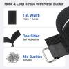 imageCable Matters Hook and Loop Straps with Buckle 30ft Roll with 45 Metal Buckles 06 Inch Wide Adjustable Cable Straps Black1 inch Wide