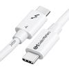 imageCable Matters Intel Certified 40Gbps Thunderbolt 4 Cable 33ft with 8K Video and 240W Charging  1m Compatible with USB4 Thunderbolt 3 Cable and USBCWhite