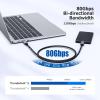 imageCable Matters Intel Certified 80Gbps Premium Braided Thunderbolt 5 Cable with up to 120Gbps Bandwidth Boost and 240W Charging in Black  1m  33ft Compatible with Thunderbolt 43 USB4 and USBC33 Feet