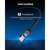 imageCable Matters Intel Certified 80Gbps Right Angle Thunderbolt 5 Cable with up to 120Gbps Bandwidth Boost and 240W Charging  08m  26ft Compatible with Thunderbolt 4 USB4 and USB C Black