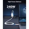 imageCable Matters Intel Certified 80Gbps Thunderbolt 5 Cable with up to 120Gbps Bandwidth Boost and 240W Charging  1m  33ft Compatible with Thunderbolt 4 USB4 and USB C BlackWhite