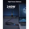 imageCable Matters Intel Certified 80Gbps Thunderbolt 5 Cable with up to 120Gbps Bandwidth Boost and 240W Charging  1m  33ft Compatible with Thunderbolt 4 USB4 and USB C BlackBlack