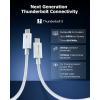 imageCable Matters Intel Certified 80Gbps Thunderbolt 5 Cable with up to 120Gbps Bandwidth Boost and 240W Charging  1m  33ft Compatible with Thunderbolt 4 USB4 and USB C BlackWhite