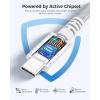 imageCable Matters Intel Certified Braided 40Gbps Active Thunderbolt 4 Cable 66 ft with 100W Charging Power Delivery and 8K Video  Fully Compatible with Thunderbolt 3 USB 4  USB4 and USB C PortWhite