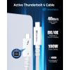 imageCable Matters Intel Certified Braided 40Gbps Active Thunderbolt 4 Cable 66 ft with 100W Charging Power Delivery and 8K Video  Fully Compatible with Thunderbolt 3 USB 4  USB4 and USB C PortWhite