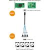 imageCable Matters Internal Mini SAS HD to SATA Cable 33 Feet 1m SFF8643 to SATA Forward Breakout
