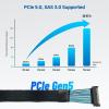 imageCable Matters MCIO x20 124Pin Cable MCIO Cable  28 ft  085m Support PCIe Gen5 SFFTA1016 Mini Cooledge IO CordMCIO x20 124 Pin