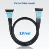 imageCable Matters MCIO x20 124Pin Cable MCIO Cable  28 ft  085m Support PCIe Gen5 SFFTA1016 Mini Cooledge IO CordMCIO x20 124 Pin