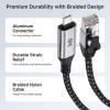 imageCable Matters Plug ampamp Play Braided USB C to Ethernet Cable  10ft Gigabit Ethernet to USB C Cable Thunderbolt 45 Compatible Ideal for MacBook iPad Pro XPS Surface Pro6 Feet