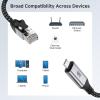 imageCable Matters Plug ampamp Play Braided USB C to Ethernet Cable  10ft Gigabit Ethernet to USB C Cable Thunderbolt 45 Compatible Ideal for MacBook iPad Pro XPS Surface Pro10 Feet