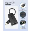 imageCable Matters Plug ampamp Play USB C to Ethernet Adapter with PXE MAC Address Clone Thunderbolt to Ethernet Adapter Gigabit Ethernet to USB C in Black  Compatible with MacBook Pro XPS Surface ProBlack