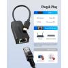 imageCable Matters Plug ampamp Play USB C to Ethernet Adapter with PXE MAC Address Clone Thunderbolt to Ethernet Adapter Gigabit Ethernet to USB C in Black  Compatible with MacBook Pro XPS Surface ProBlack