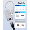 imageCable Matters Plug ampamp Play USB C to Ethernet Adapter with PXE MAC Address Clone Thunderbolt to Ethernet Adapter Gigabit Ethernet to USB C in Black  Compatible with MacBook Pro XPS Surface ProGray