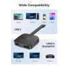 imageCable Matters Portable 8K or Dual 4K 60Hz USB C to HDMI and DisplayPort Adapter  Thunderbolt 4 and USB 4 Compatible for DELL XPS Surface Pro MacBook macOS only Supports one Extended Display