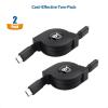 imageCable Matters Retractable USB C Cable 33 ft Up to 60W Charging 480Mbps Data Transfer Compatible with Apple CarPlay Android Auto USB C Charger Cable for iPhone 1615 Galaxy S24 iPad Pro