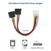 imageCable Matters SATA III Data Cable and SATA Power Cable Kit with Straight and 90 Degree SATA3 Connector Power Splitter Adapter and Molex Adapter in Black